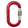 英國 ISC Aluminium Oval Karabiner_Screwgate 手動鎖鉤環O型 紅色